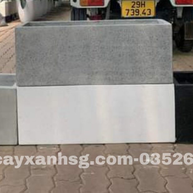 Chậu xi măng chữ nhật 80x30x40