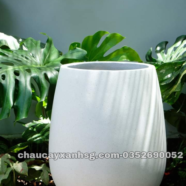 Chậu trồng cây đá mài giọt nước 30×50