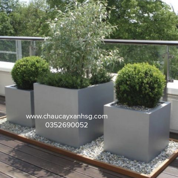 Chậu composite hình vuông theo kích thước