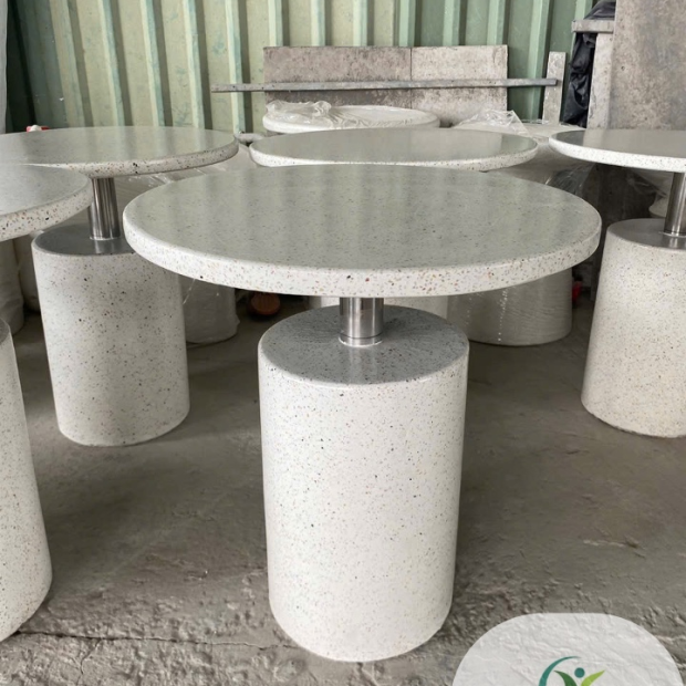 Bàn cà phê nhỏ terrazzo cho ghế camping 