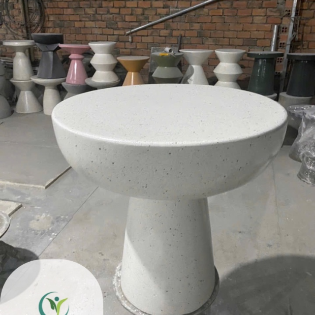 Bàn Cà Phê Đá Mài Terrazzo D60 x H75cm