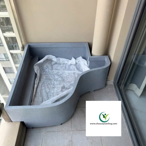 Chậu Composite Nguyên Khối, Cao Cấp, Sản Xuất Theo Yêu Cầu Cho Công Trình, Dự Án 