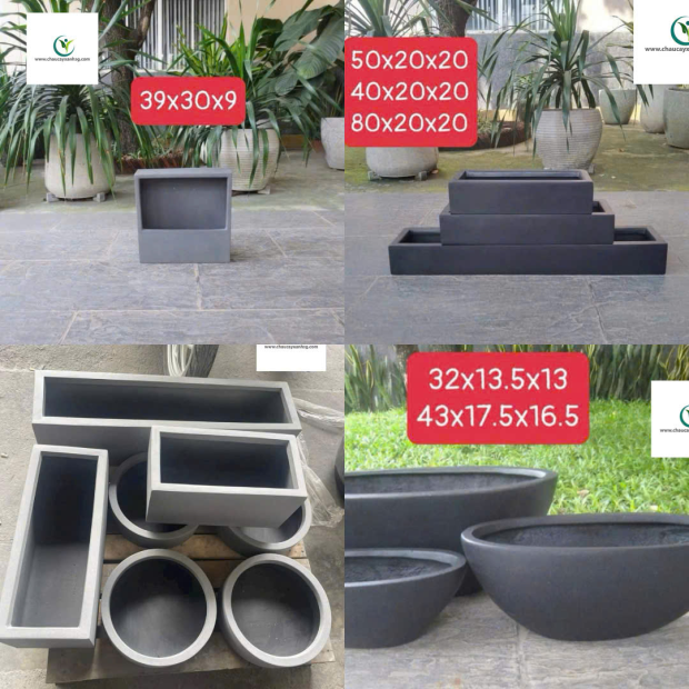 Các Mẫu Chậu Cây Composite Treo Tường Giá Tại Xưởng 