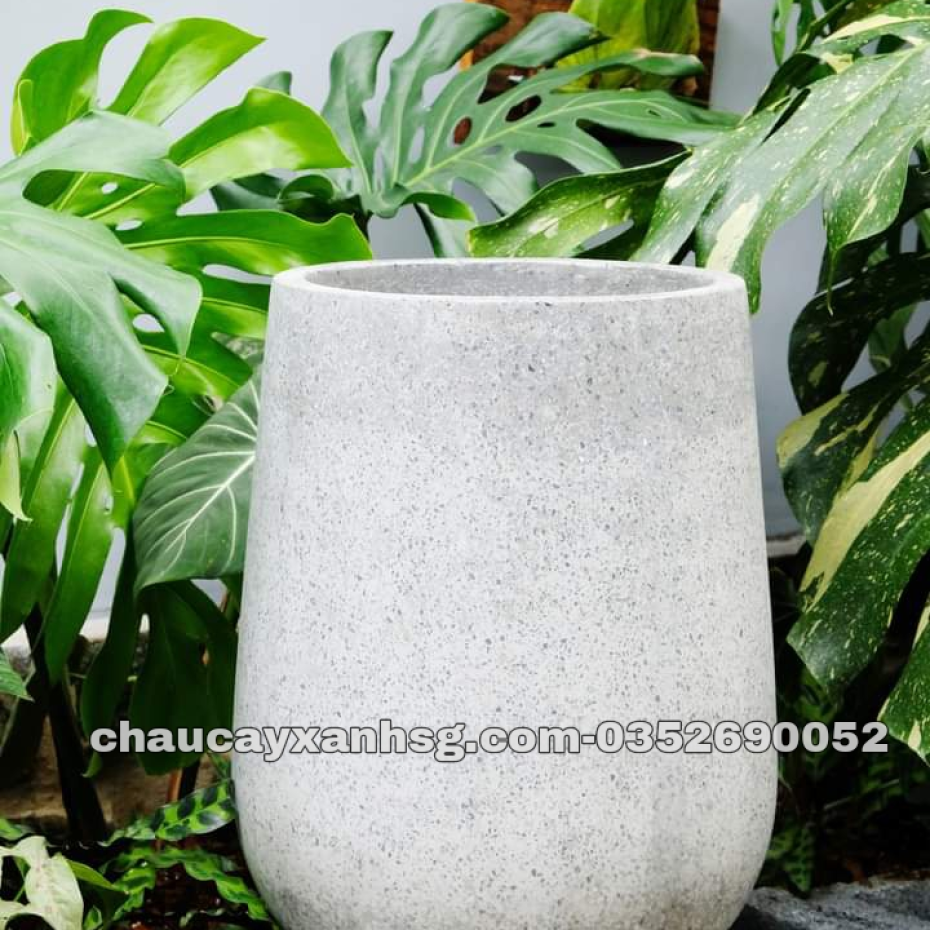 Chậu trồng cây đá mài giọt nước 30×50