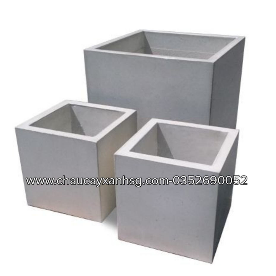 Tổng hợp các mẫu chậu xi măng trồng cây hình vuông đẹp giá rẻ