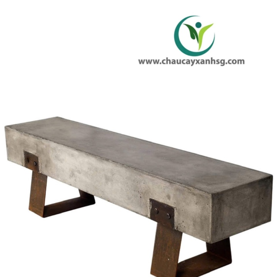 Ghế Dài Chân Sắt Xi Măng