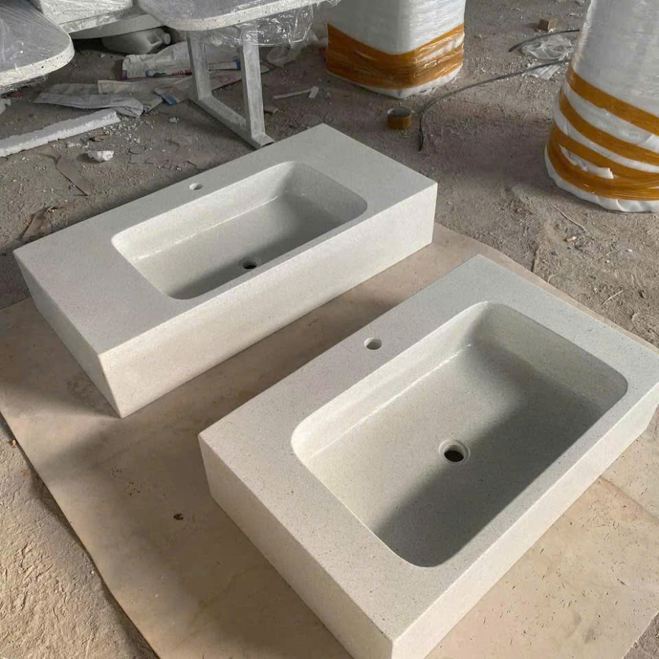 Chậu rửa đá terrazzo âm tường TP.HCM