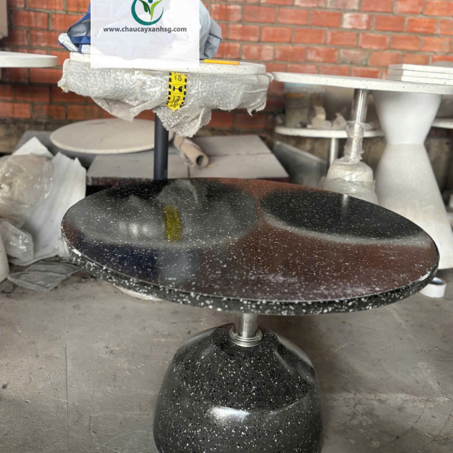 Bàn Mặt Đá Mài Đá Sofa Màu Đen