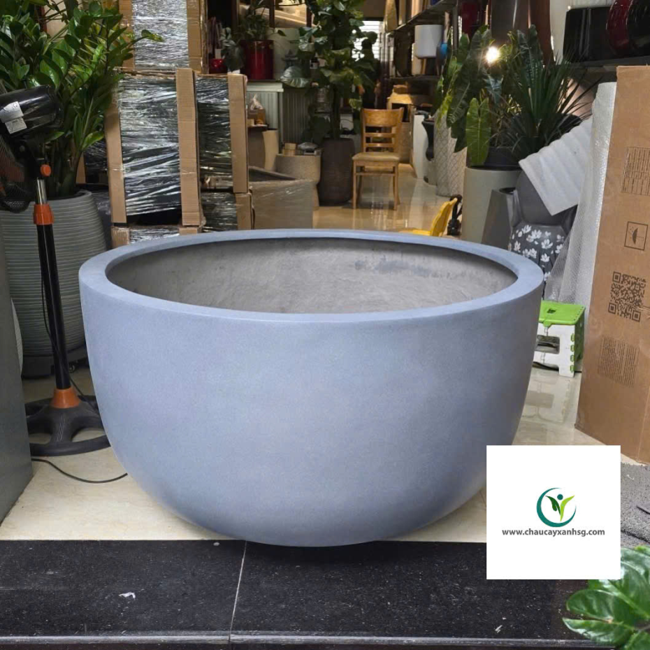 Chậu Nuôi Cá, Bể Cá Composite, Chậu Trồng Sen Composite Hình Chảo