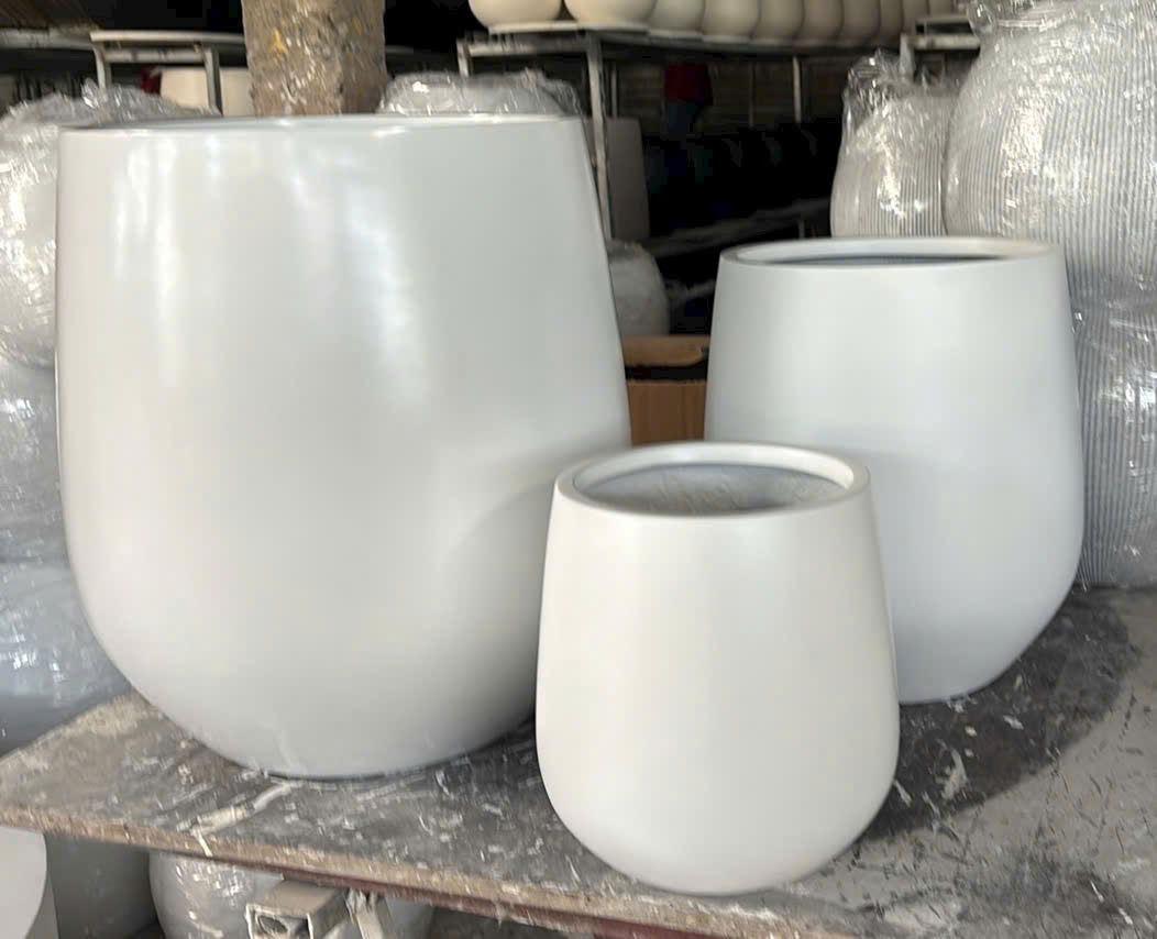 Bộ chậu composite hình giọt nước