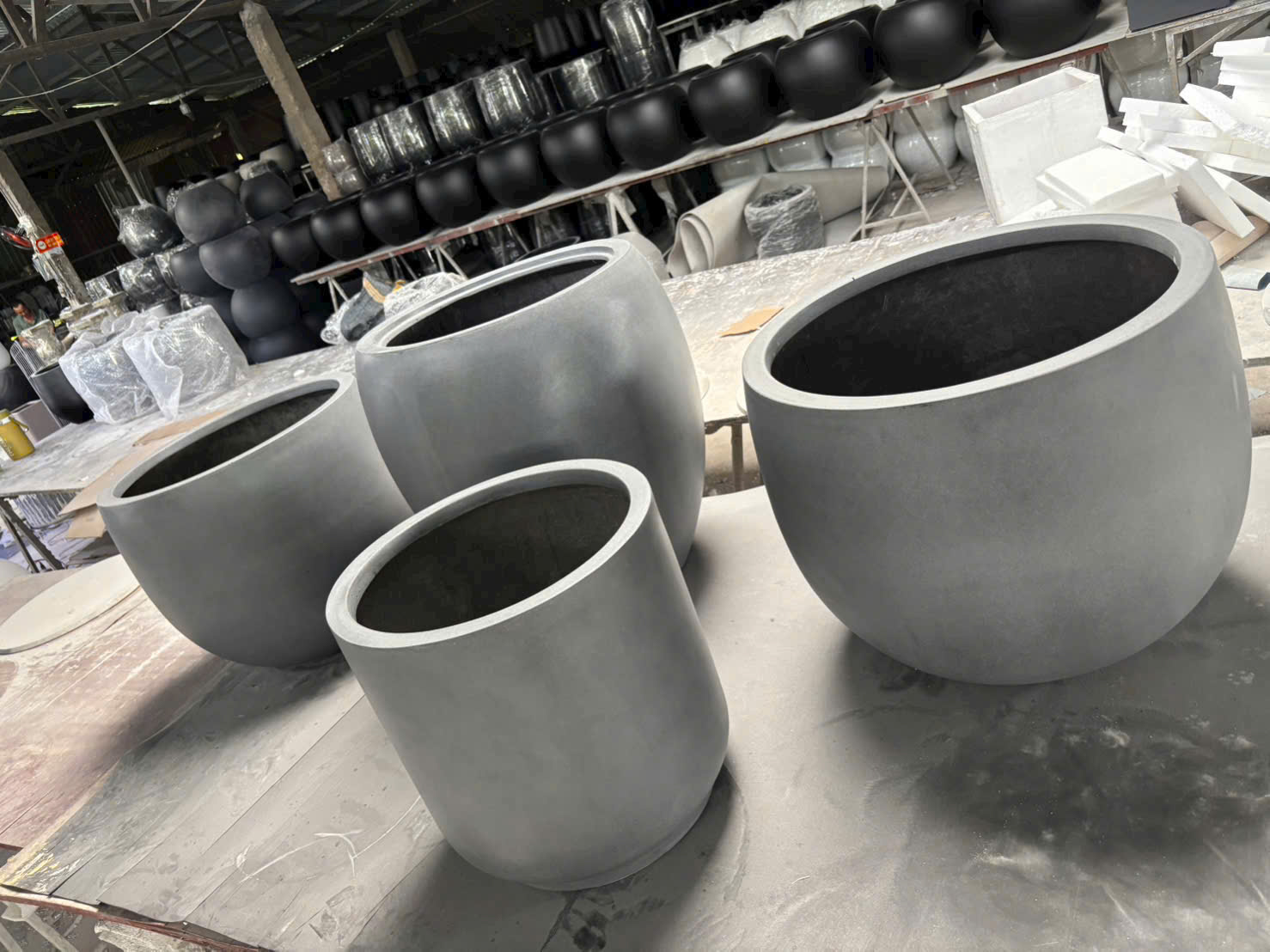 Xưởng sản xuất chậu composite