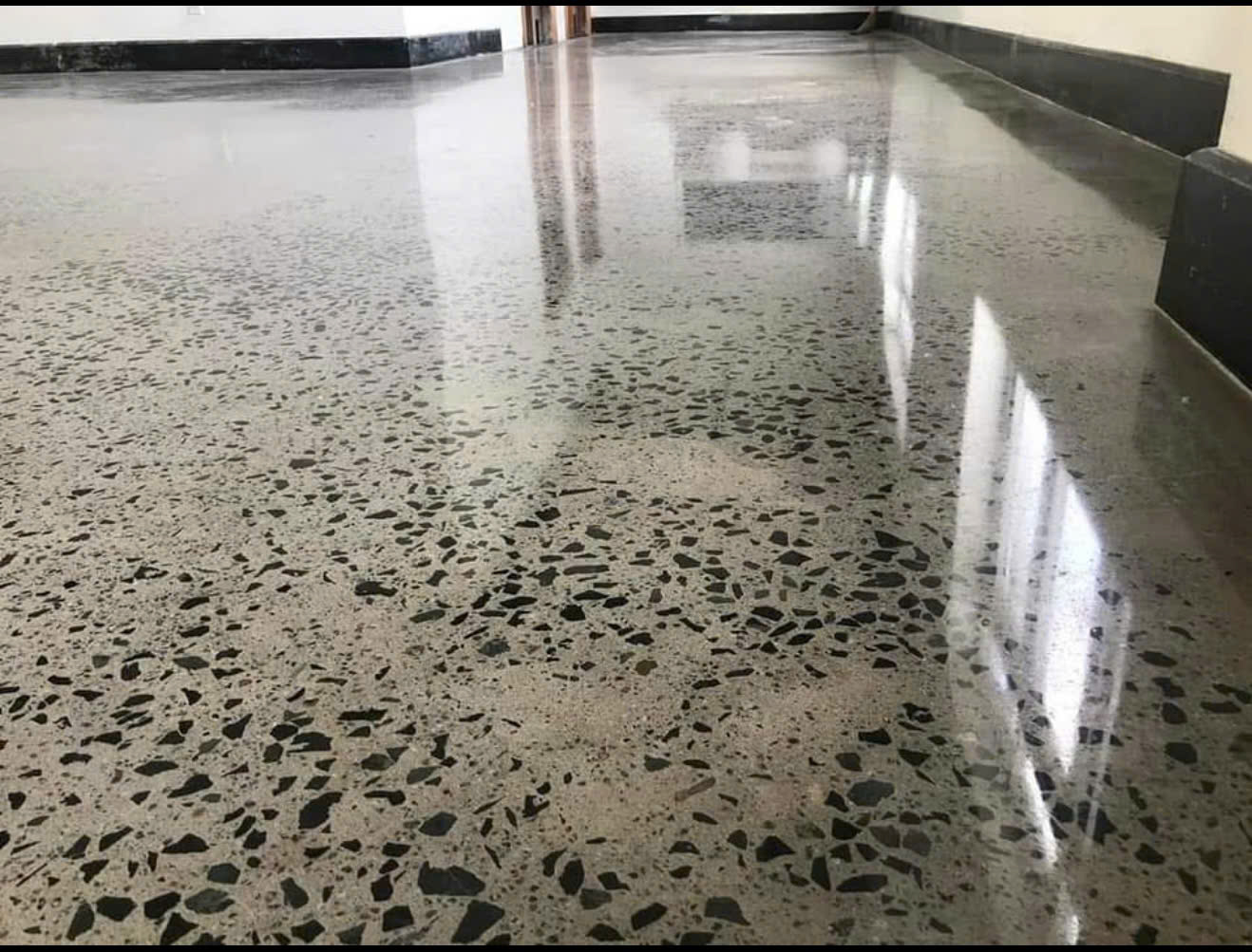 sàn terrazzo màu xám