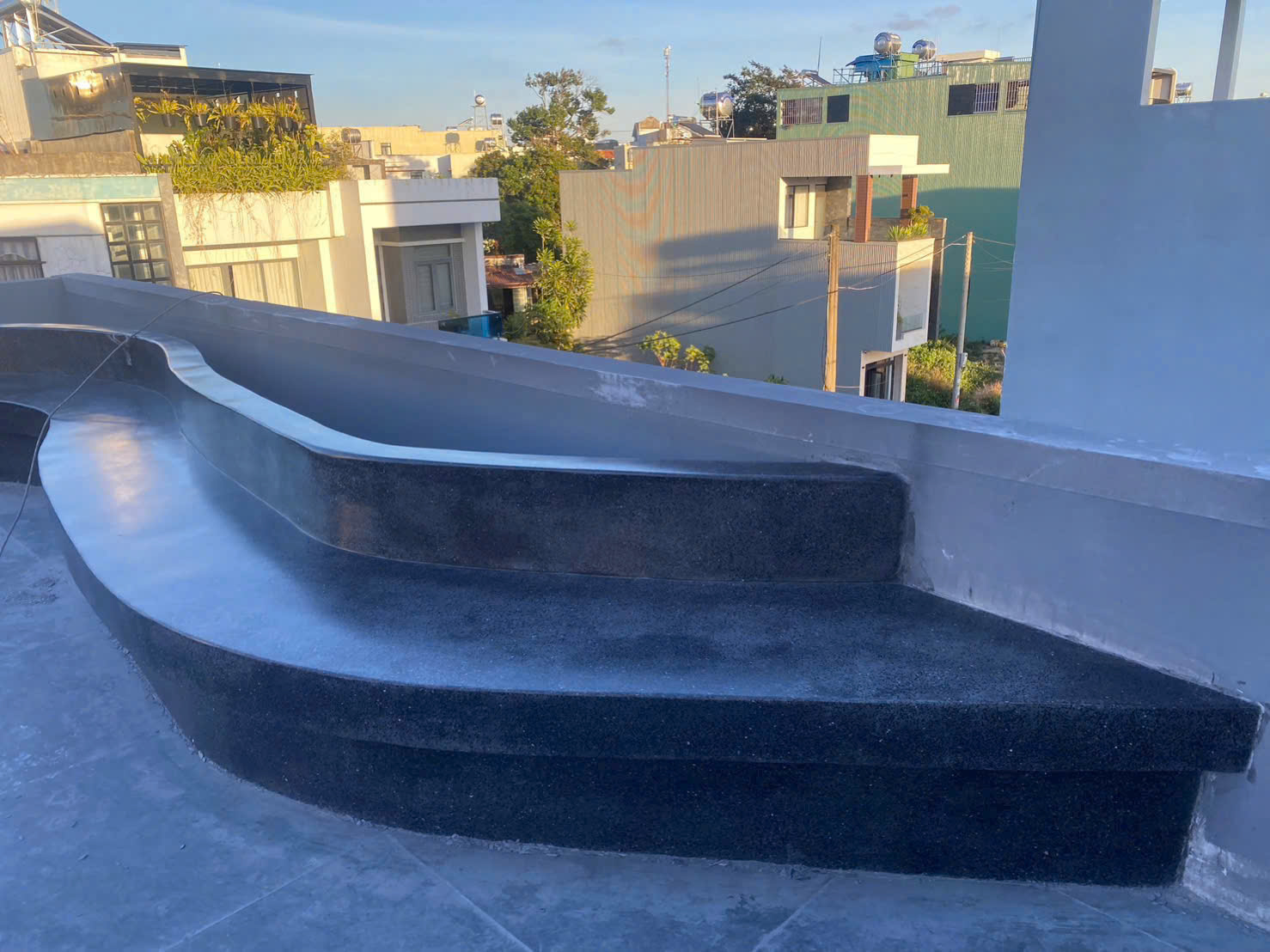 băng ghế đá mài terrazzo