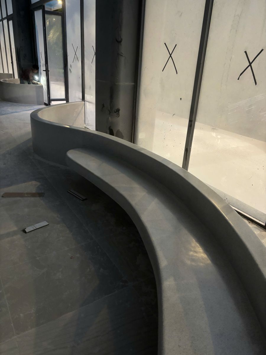 ghế đá terrazzo hồ trafm vũng tàu